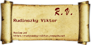 Rudinszky Viktor névjegykártya