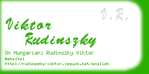 viktor rudinszky business card